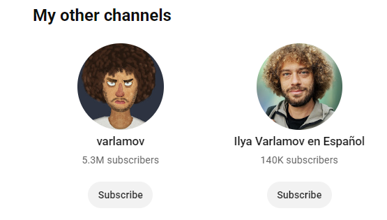 Varlamov multilingual channels
